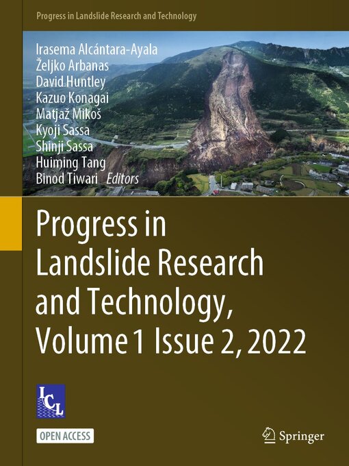 Title details for Progress in Landslide Research and Technology, Volume 1 Issue 2, 2022 by Irasema Alcántara-Ayala - Available